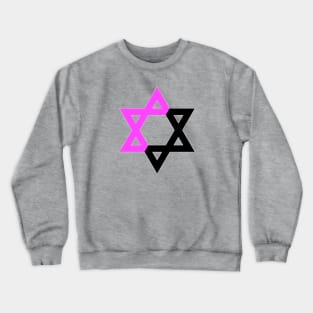 Queer Anarchist Magen David Crewneck Sweatshirt